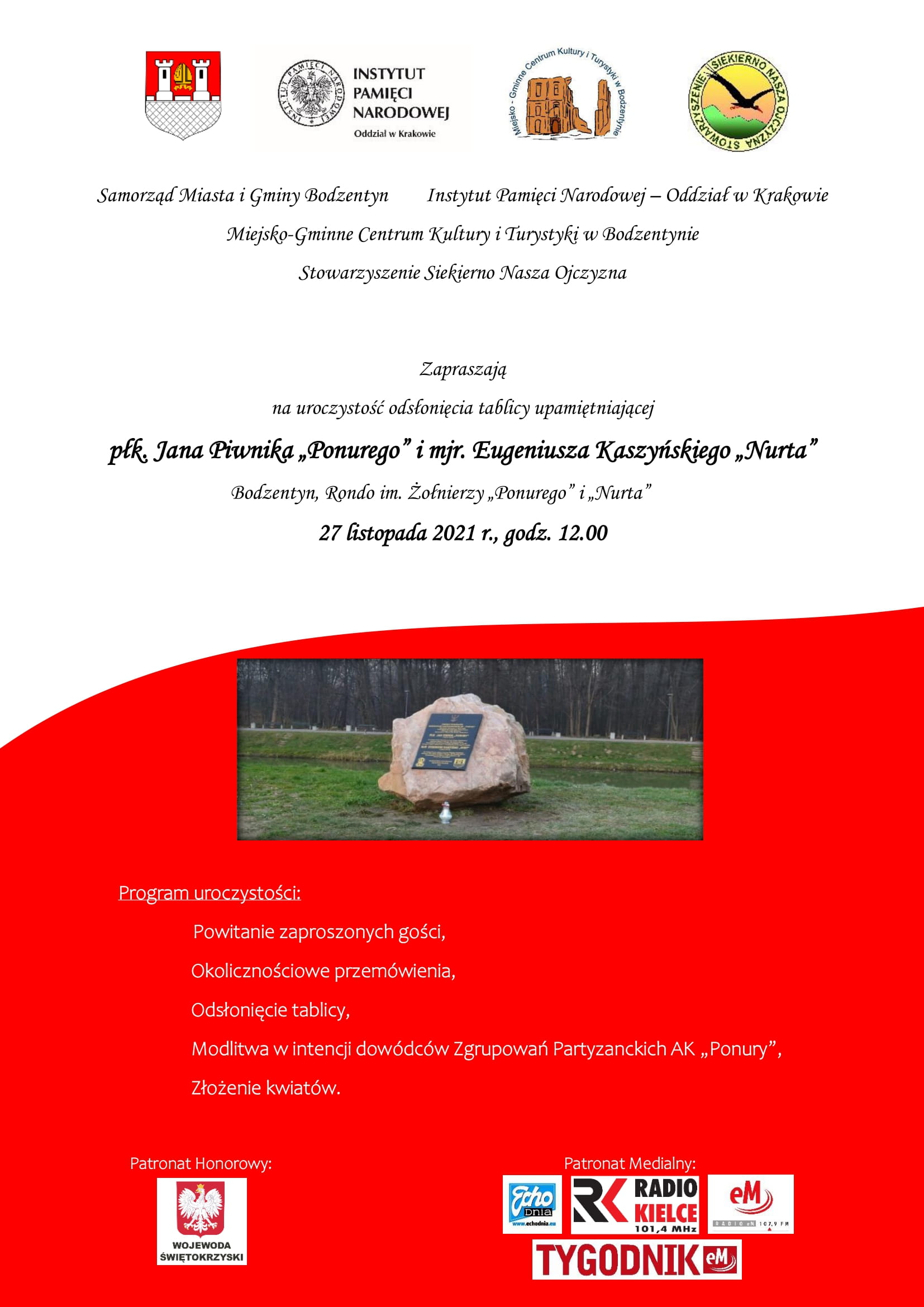 Zaproszenie Bodzentyn IPN 2