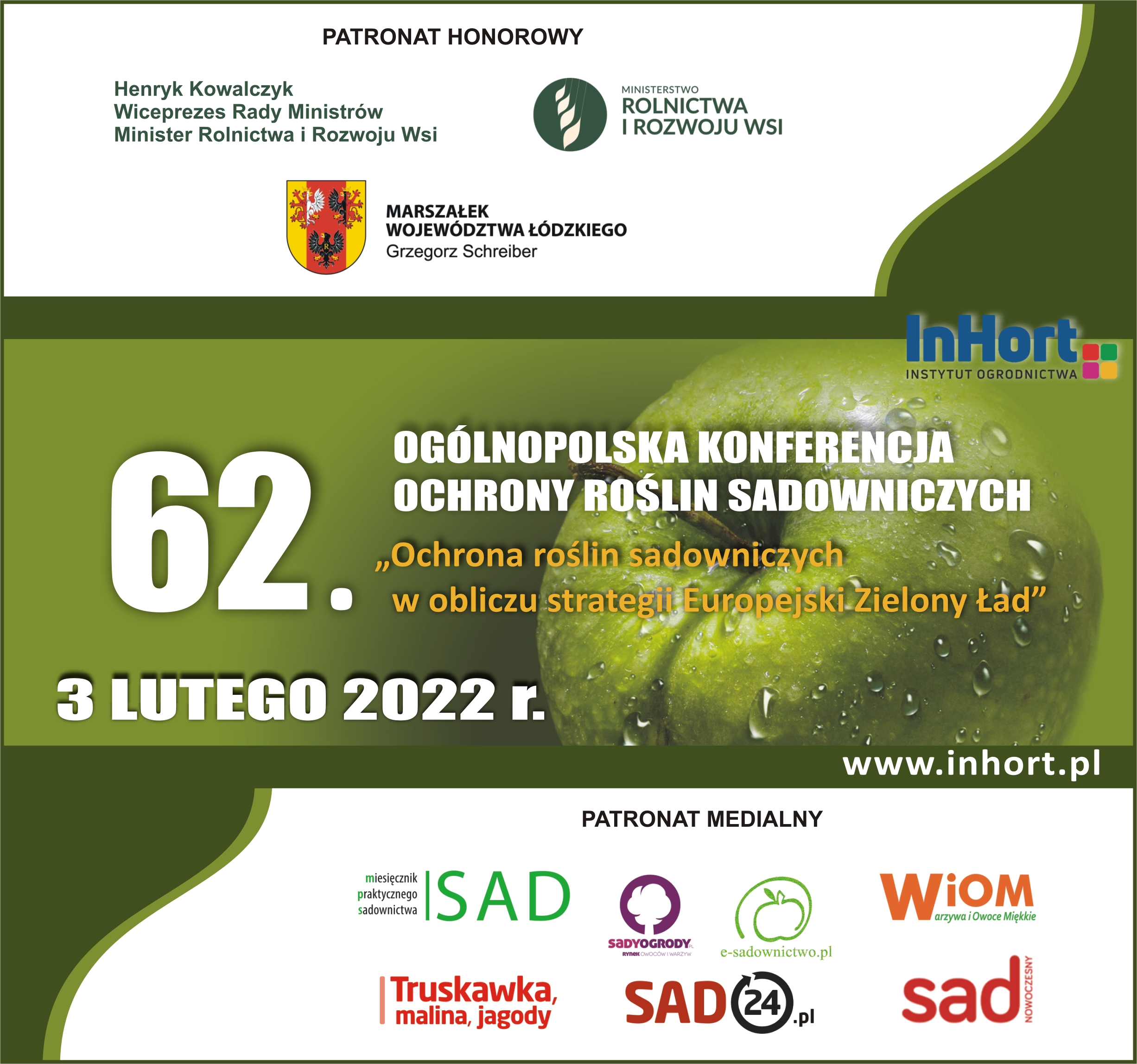 62. Ogólnopolska Konferencja Ochrony Roślin Sadowniczych