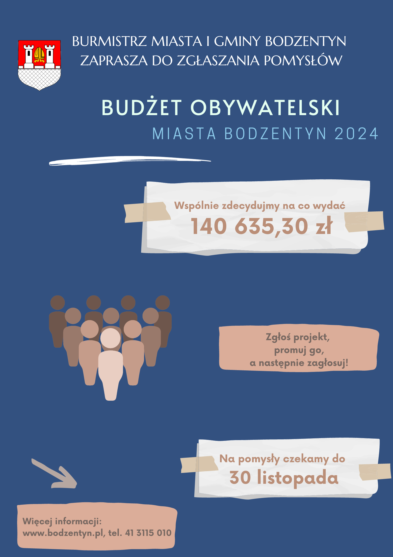 Budżet Obywatelski Miasta Bodzentyn 2024 - na zgłoszenie projektu zostało już tylko kilka dni!