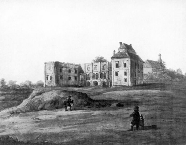 Fot9 Zamek w po XIX w na obrazie Teodora Chrzskiego OPIS